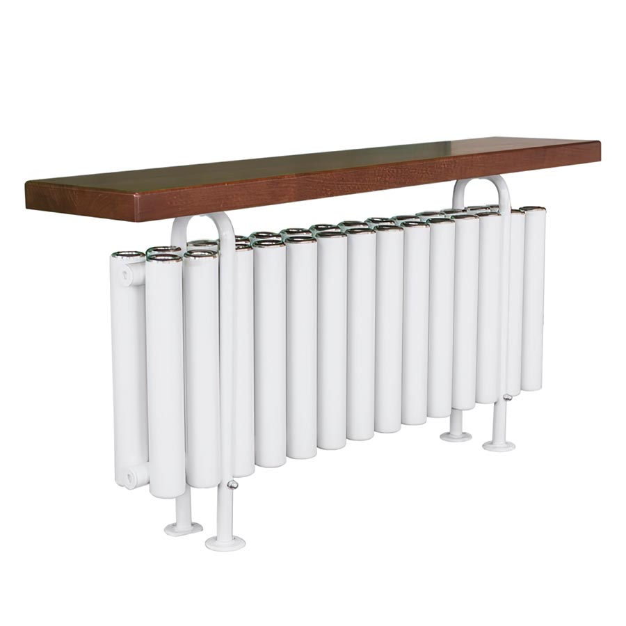 Радиатор стальной скамейка, напольный Завалинка Гармония, 1400×565, 17 секций, боковое подключение